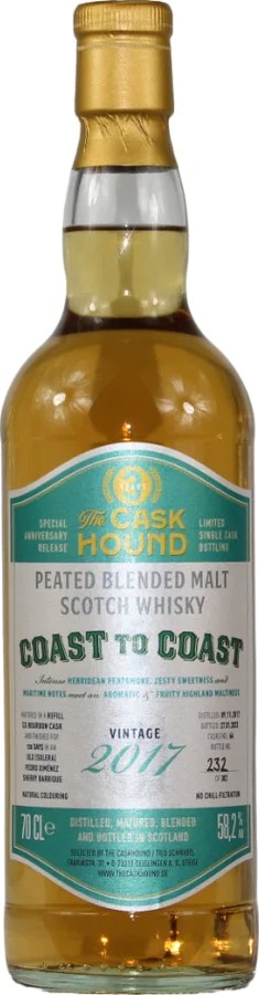 Blended Malt Scotch Whisky 2017 TcaH Coast to Coast Ex-Bourbon und Finished 120 Days in Old-PX 58.2% 700ml