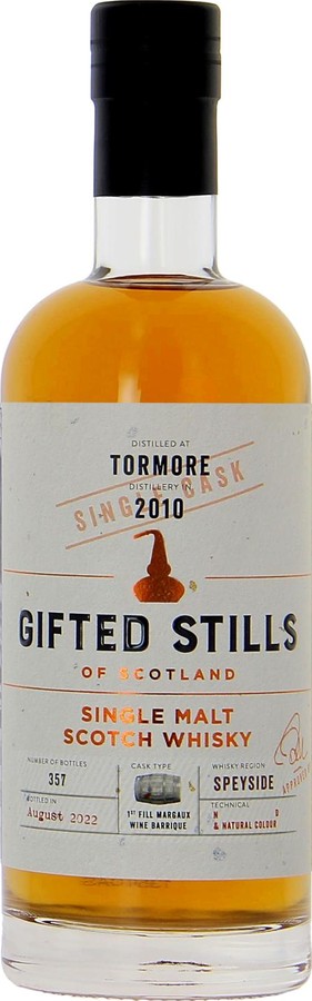Tormore 2010 JB Gifted Stills 1st Fill Margaux Wine 43% 700ml