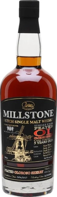 Millstone 2017 Peated Oloroso Sherry The Whisky Exchange 54.7% 700ml