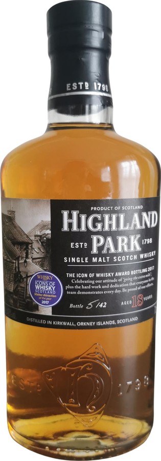 Highland Park 18yo The Icon of Whisky Award 43% 700ml
