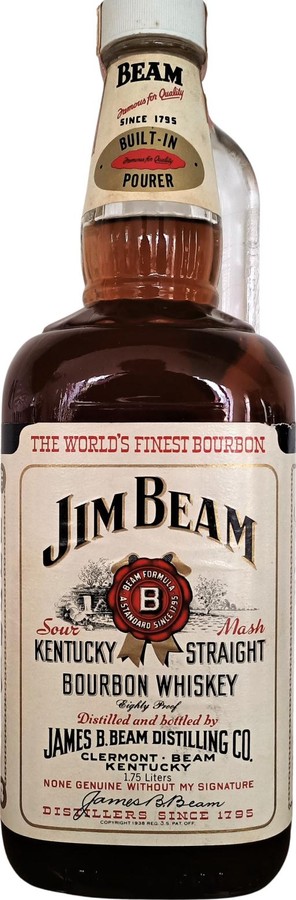 Jim Beam White Straight 40% Mash - Label Spirit Sour Radar Whisky 1750ml Kentucky Bourbon