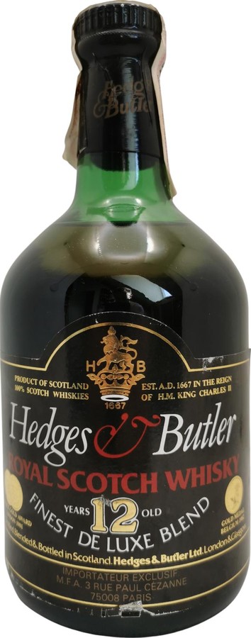 Hedges & Butler 12yo Finest De Luxe Blend 43% 750ml
