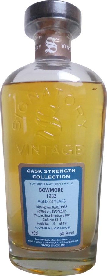 Bowmore 1982 SV Cask Strength Collection bourbon barrel 50.9% 700ml