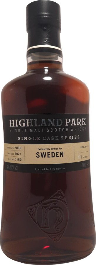 Highland Park 2009 Single Cask Series Refill Butt Sweden 62% 700ml