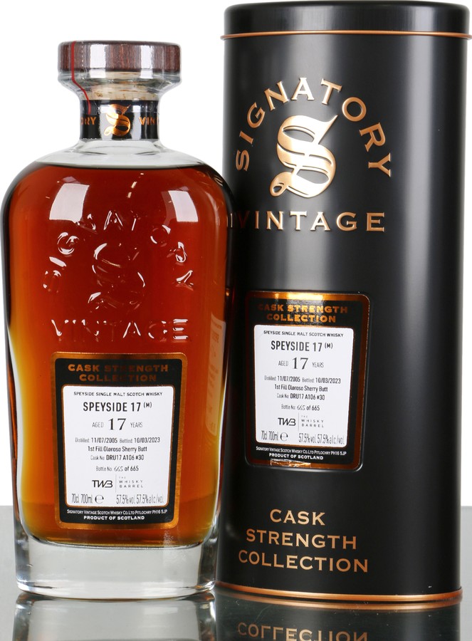 Secret Speyside 2005 SV Cask Strength Collection 1st Fill Oloroso Sherry Butt The Whisky Barrel 57.5% 700ml