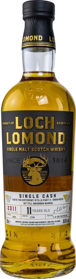 Loch Lomond 2011 Single Cask 1st Fill Ex-Bourbon Barrel wine Wolf 58% 700ml