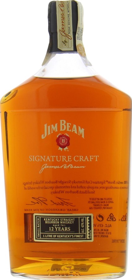 Jim Beam Signature Craft Small Batch New Charred American Oak Casks 43% 1000ml