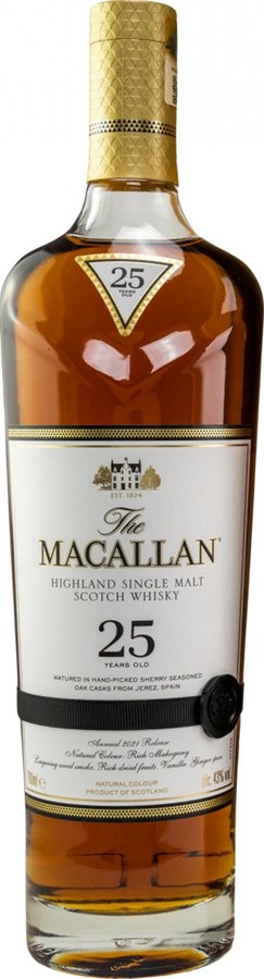 Macallan 25yo Annual 2021 Release Sherry Seasoned Oak Casks from sherry 43% 700ml