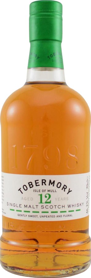 Tobermory 12yo Gently Sweet,Unpeated and Floral 46.3% 700ml