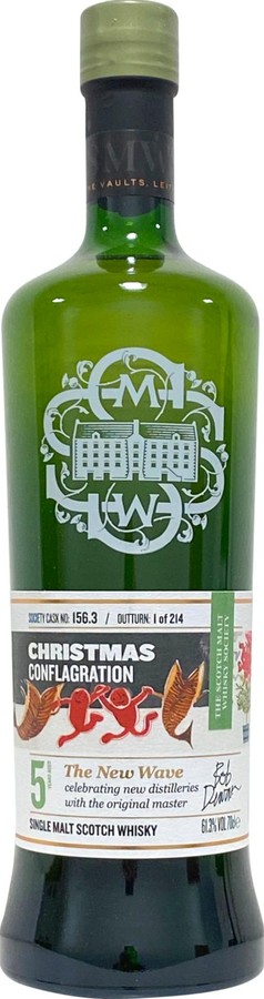 Glasgow Distillery 2017 SMWS 156.3 Christmas conflagration 2nd Fill Ex-Bourbon Barrel New Wave New Distilleries with the Original Master 61.3% 700ml