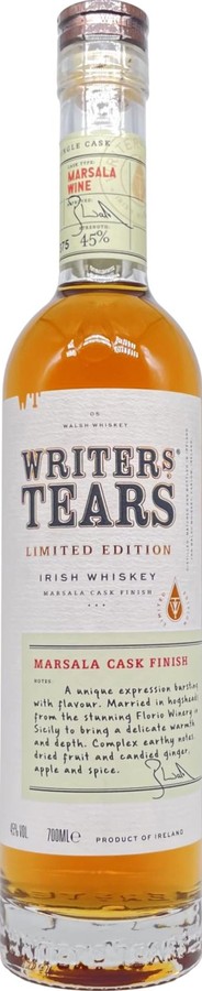 Writers Tears Limited Edition Single Pot Still Chapter 05 Marsala Wine Finish 45% 700ml