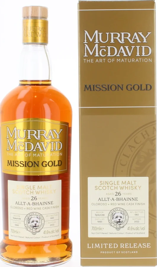 Allt-A-Bhainne 1995 MM The Art of Maturation Mission Gold 1st Fill Oloroso + Red Wine Finish 41.6% 700ml