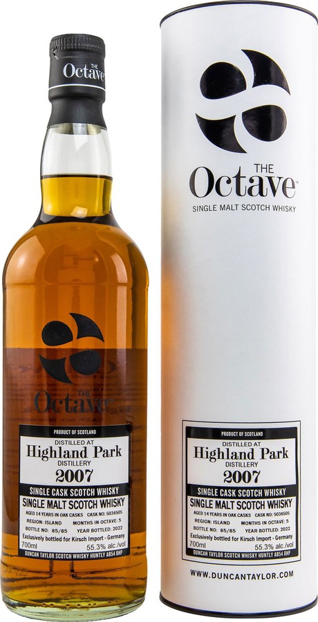 Highland Park 2007 DT The Octave 14yo in oak casks 5 months in octave Kirsch Import 55.3% 700ml