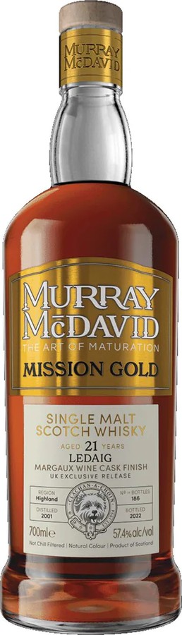 Ledaig 2001 MM Mission Gold 3yo 1st Fill Margaux Wine Finish U.K. Exclusive Release 57.4% 700ml