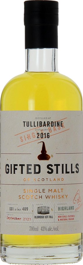 Tullibardine 2016 JB Gifted Stills 1st Fill Oloroso 43% 700ml