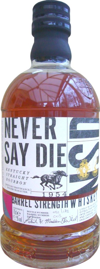 Never Say Die Barrel Strength Whisky NSD 55.4% 700ml