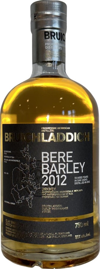 Bruichladdich 2012 Bere Barley Bourbon 50% 750ml
