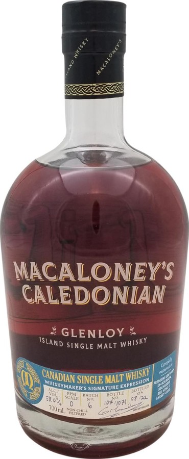 Macaloney's Glenloy Bourbon Red Wine and Sherry 58% 700ml