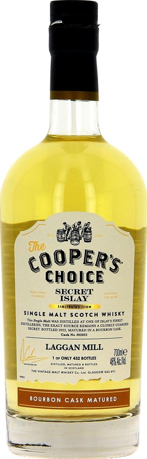 Laggan Mill Secret Islay VM The Cooper's Choice Bourbon Barrel 46% 700ml