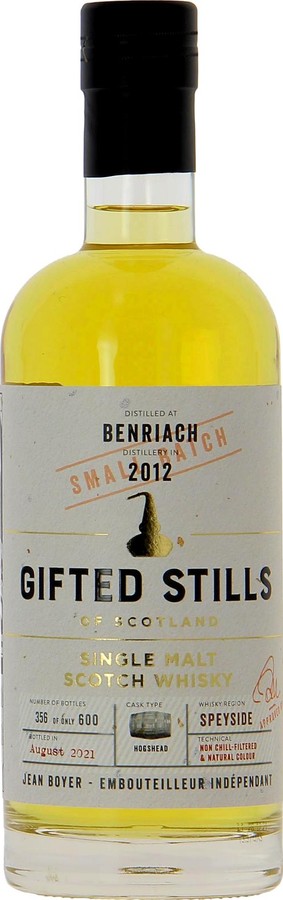 BenRiach 2012 JB Gifted Stills Hogshead 43% 700ml