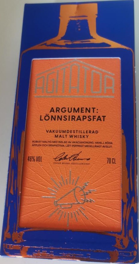 Agitator Argument: Lonnsirapsfat American oak Ex Maple Syrup Cask 46% 700ml