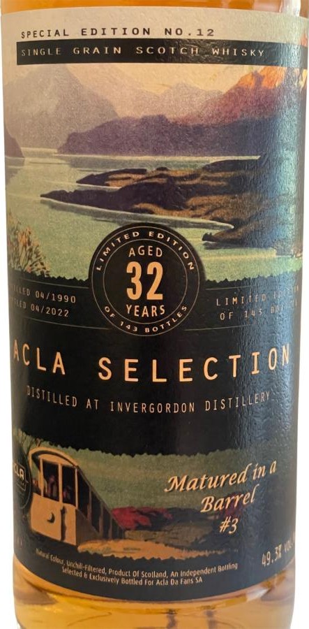 Invergordon 1990 AdF Acla Selection Special Selection No. 12 Barrel 49.3% 700ml