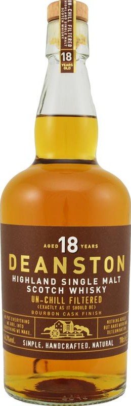 Deanston 18yo Un-Chill Filtered Hogsheads & 1st Fill Bourbon Cask Finish 46.3% 700ml