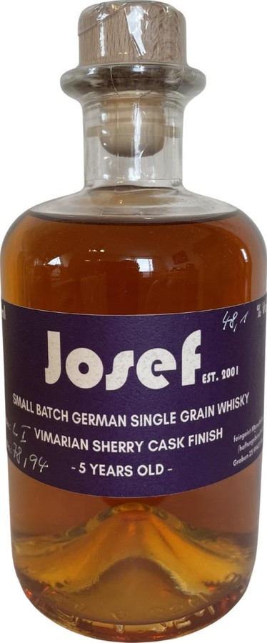 Josef 5yo FeMa Small Batch German Single Grain Whisky Vimarian Sherry Finish 48.1% 350ml