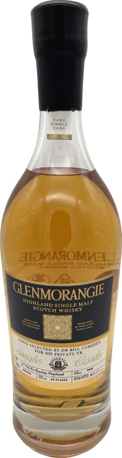 Glenmorangie 1999 Single Cask 2nd fill ex-Bourbon hogshead MH Private UK 56.2% 700ml