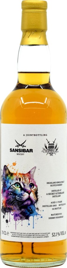 Secret Sutherland Distillery 2003 Sb Colourful Wildlife Refill Sherry Hogshead Joint Bottling with deinwhisky.de 52.1% 700ml