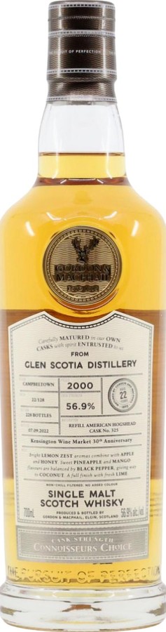 Glen Scotia 2000 GM Connoisseurs Choice Refill American Hogshead Kensington Wine Market 56.9% 700ml