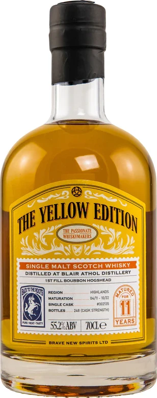 Blair Athol 2011 BNSp The Yellow Edition 1st fill Bourbon Hogshead 55.2% 700ml