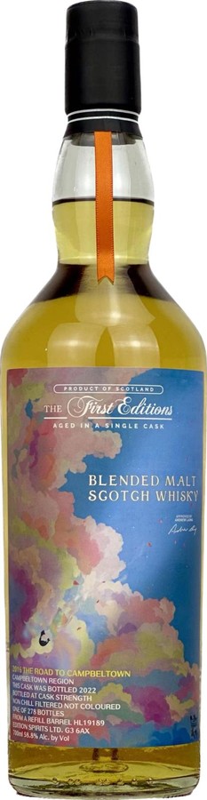 Blended Malt Scotch Whisky 2016 ED The 1st Editions Refill Barrel Whisky Wave 58.8% 700ml