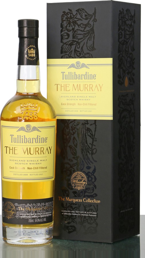 Tullibardine 2008 The Murray Cask Strength Fully matured in American oak The Whisky Club 54.6% 700ml