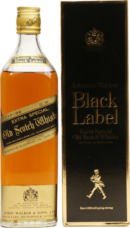 Johnnie Walker Black Label Extra Special Old Scotch Whisky Barclay & Company Inc. Naha Okinawa 43% 760ml