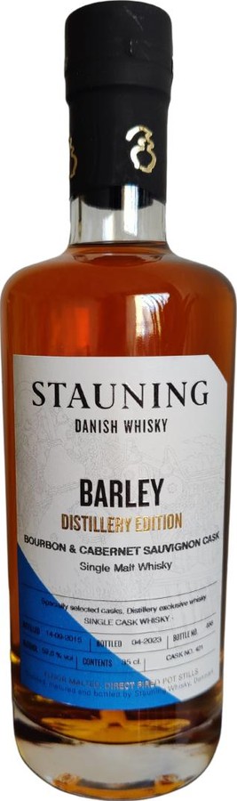 Stauning Distillers Edition 2015 Barley Bourbon & Cabernet Sauvignon Cask Bourbon & Cabernet Sauvignon 52.6% 350ml