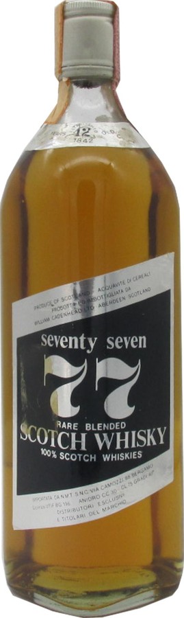 Seventy Seven 12yo Rare Blended Scotch Whisky N.M.T. S.N.C. Bergamo 40% 750ml