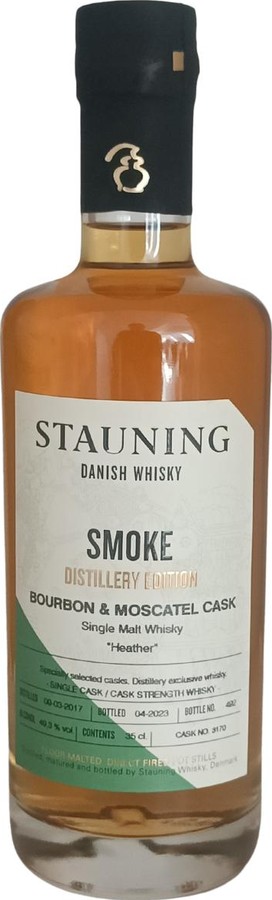 Stauning Distillery Edition 2017 Smoke Bourbon & Moscatel Cask heather Bourbon & Moscatel Cask 49.3% 350ml
