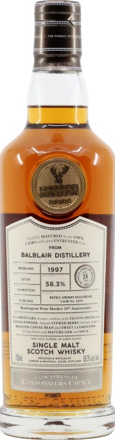 Balblair 1997 GM Connoisseurs Choice Sherry Hogshead Kensington Wine Market 58.3% 700ml