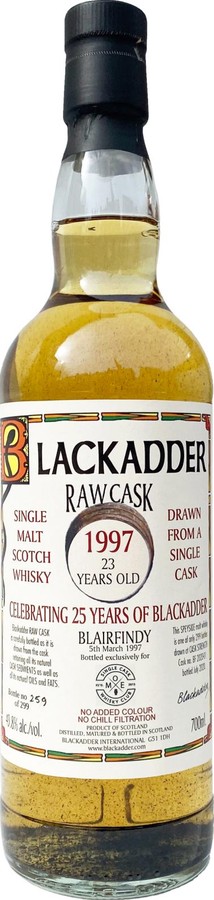 Blairfindy 1997 BA Raw Cask Hogshead Single Cask Whisky Club 49.8% 700ml