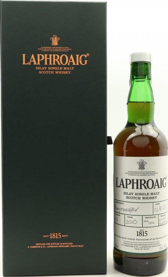 Laphroaig 2010 Single Cask Release Ex Bourbon Barrel Charred Virgin French Oak Distillery Shop 54.5% 700ml