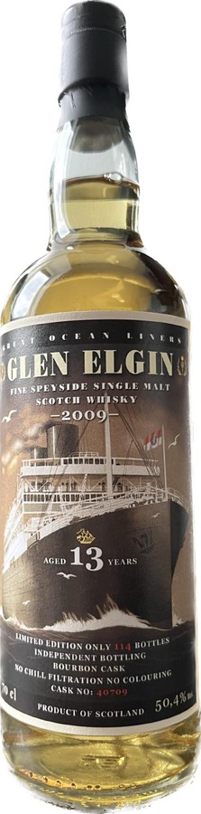 Glen Elgin 2009 JW Great Ocean Liners Bourbon Whisky Fair Limburg 2023 50.4% 700ml