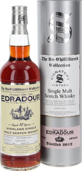 Edradour 2012 SV The Unchillfiltered Collection Sherry 46% 700ml
