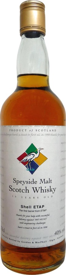 Speyside Malt Scotch Whisky 10yo GM Shell ETAP The 1st barrel from Etap 40% 700ml