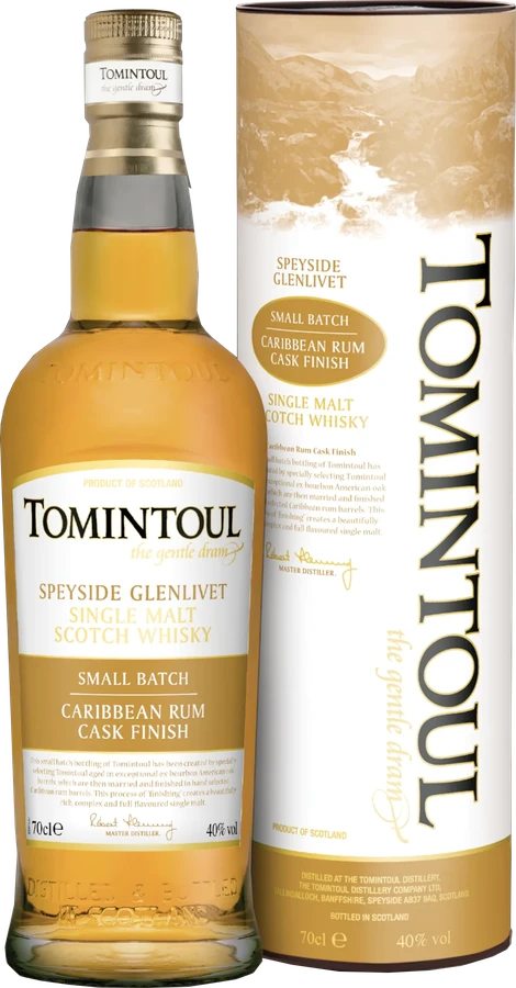 Tomintoul Caribbean Rum Small Batch ex-Bourbon Caribbean Rum Finish 40% 700ml