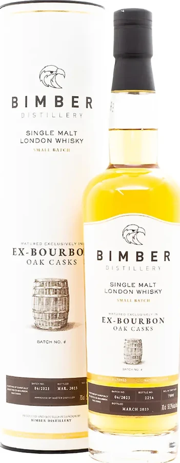 Bimber Ex-Bourbon Oak Casks Small Batch 1st fill American oak ex bourbon 52.1% 700ml