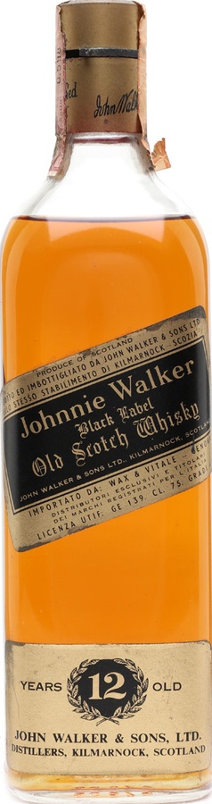 Johnnie Walker Black Label Black Label Wax & Vitale Genova 43% 750ml