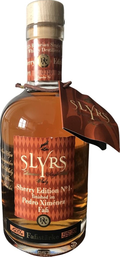 Slyrs Pedro Ximenez Fass Sherry Edition #1 New American Oak Spanish Sherry Slyrs Neuhaus 55.3% 350ml