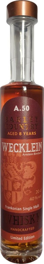 Wecklein A. 50 Frankonian Single Malt Whisky Eiche Kastanie 40% 200ml