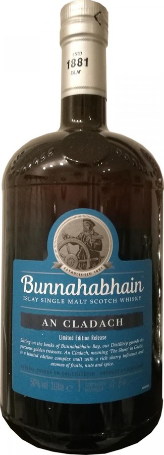 Bunnahabhain An Cladach Limited Edition Release World Traveller Exclusive 50% 1000ml